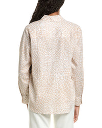 Foxcroft Foxcroft Meghan Giraffe Linen-Blend Shirt