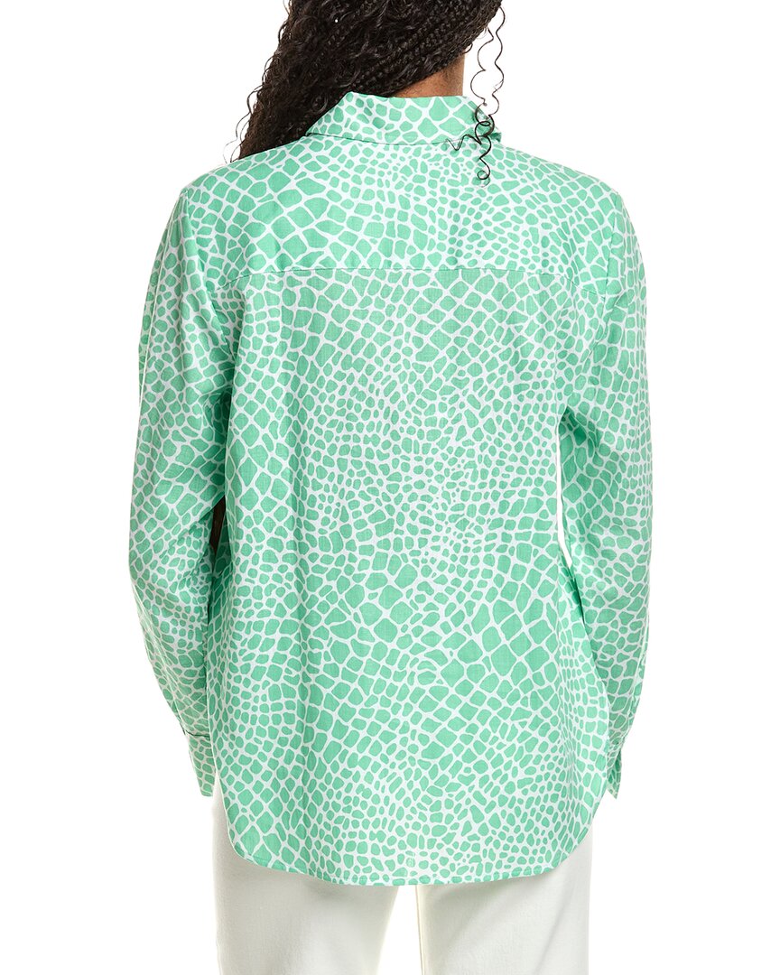 Foxcroft Foxcroft Meghan Giraffe Linen-Blend Shirt