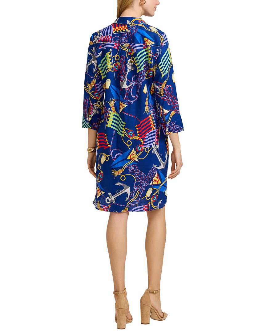 Foxcroft Foxcroft Sloane Linen-Blend Shift Dress