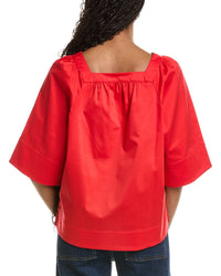 Foxcroft Foxcroft Violet Elbow-Sleeve Matte Top