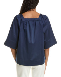 Foxcroft Foxcroft Violet Elbow-Sleeve Matte Top