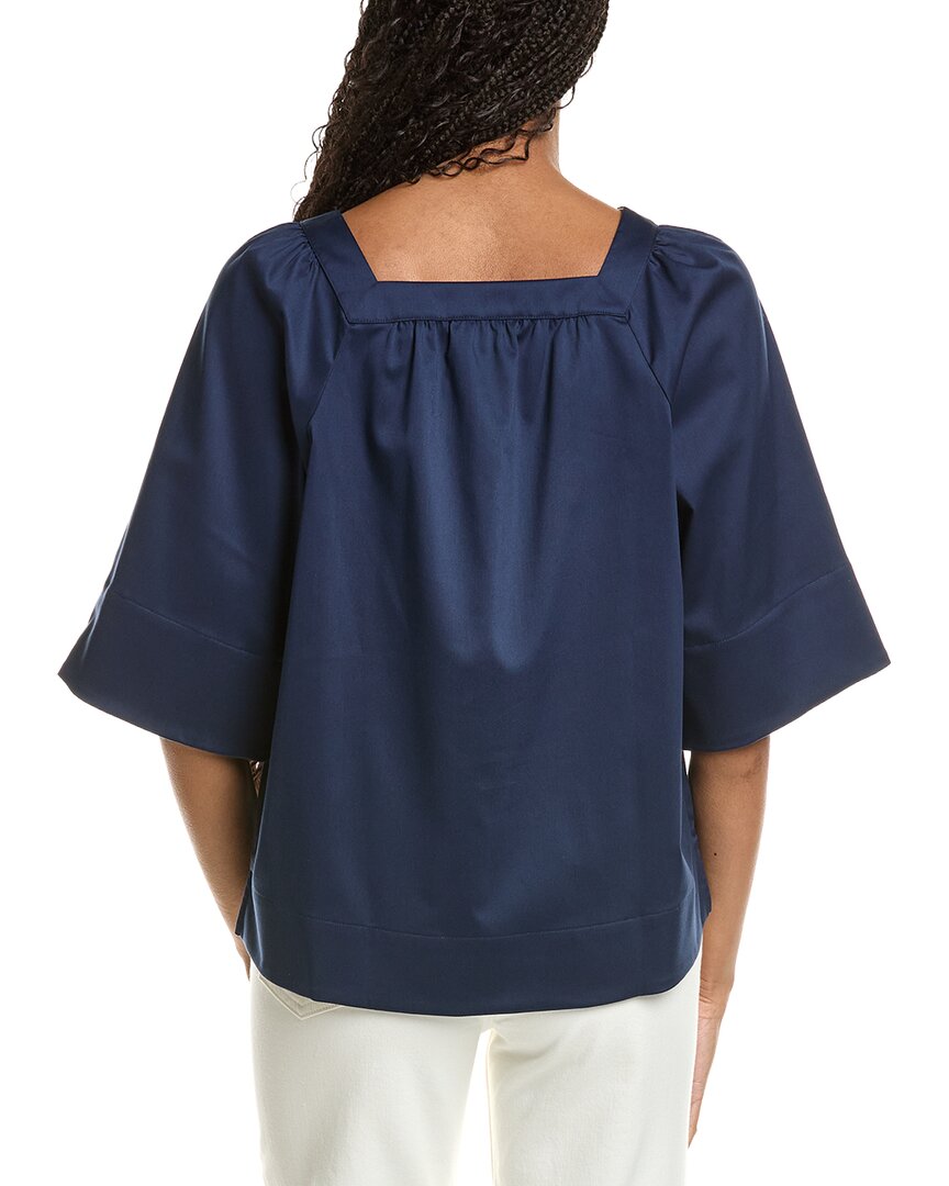Foxcroft Foxcroft Violet Elbow-Sleeve Matte Top