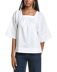 Foxcroft Foxcroft Violet Elbow-Sleeve Matte Top