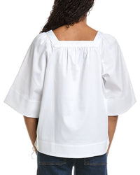 Foxcroft Foxcroft Violet Elbow-Sleeve Matte Top