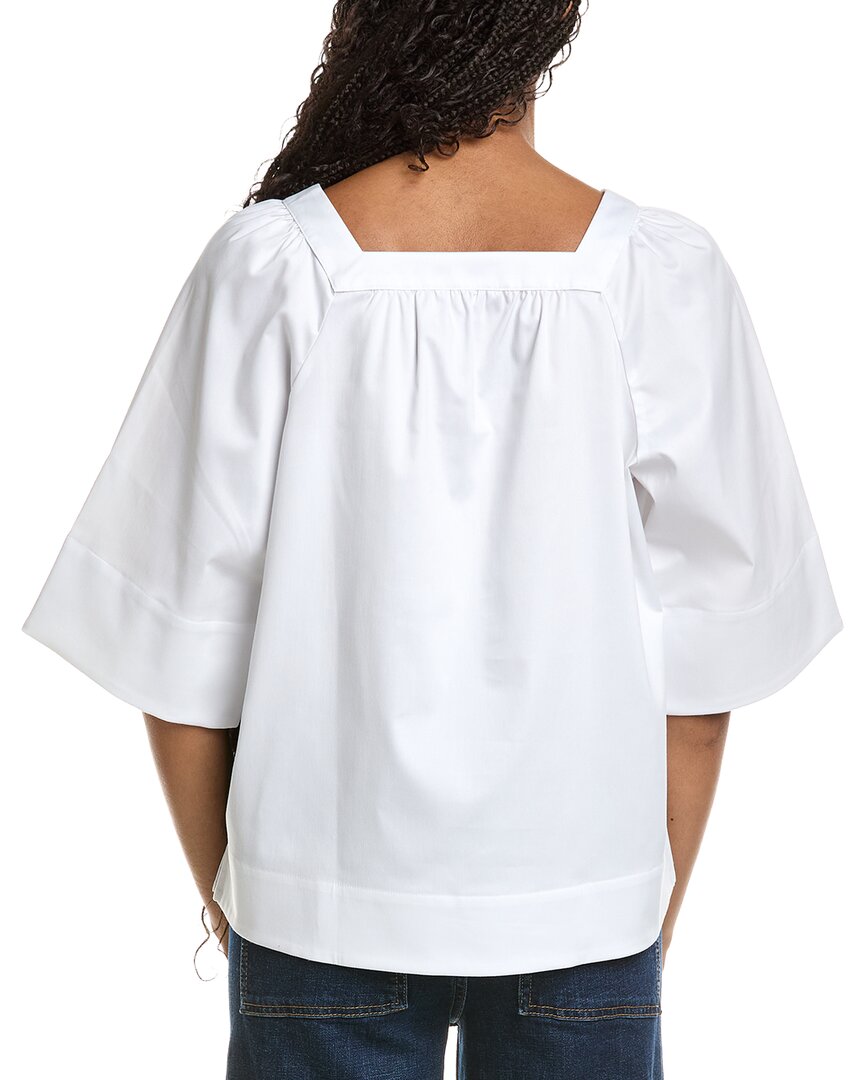 Foxcroft Foxcroft Violet Elbow-Sleeve Matte Top