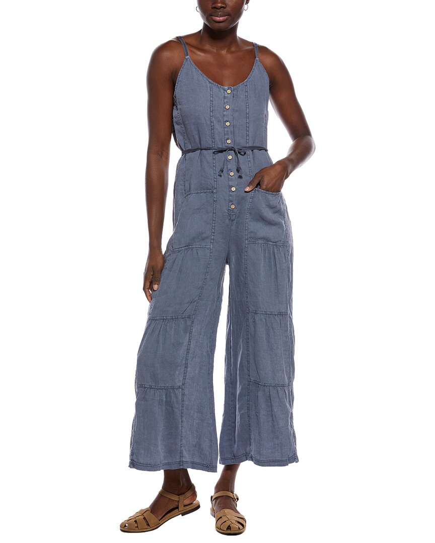XCVI Xcvi Macauley Crop Linen Jumpsuit