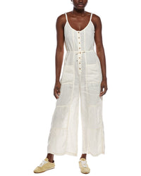 Xcvi Macauley Crop Linen Jumpsuit