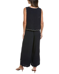 Adrianna Papell Adrianna Papell 2Pc Airflow Embroidered Blouse & Pant Set