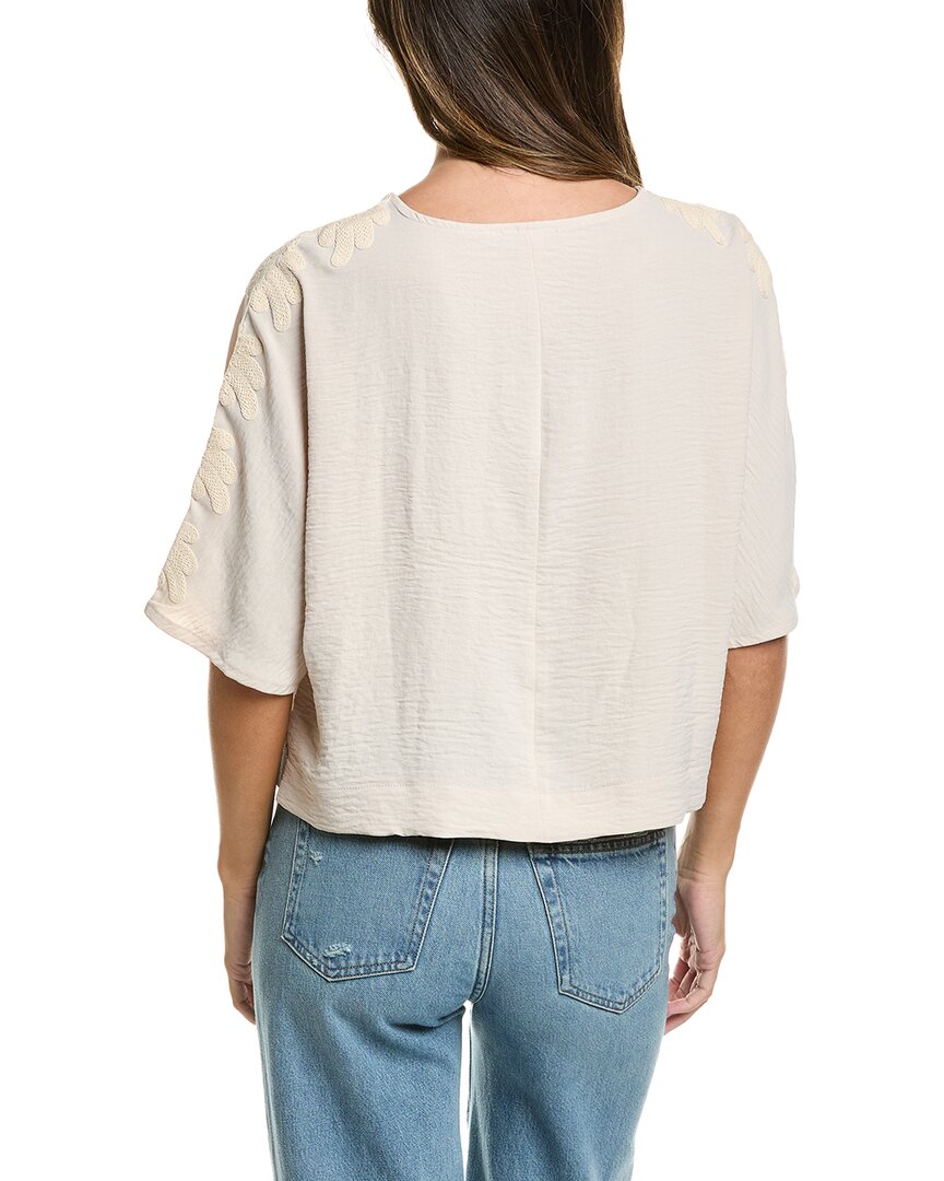 Adrianna Papell Airflow Woven Kimono Sleeve Top