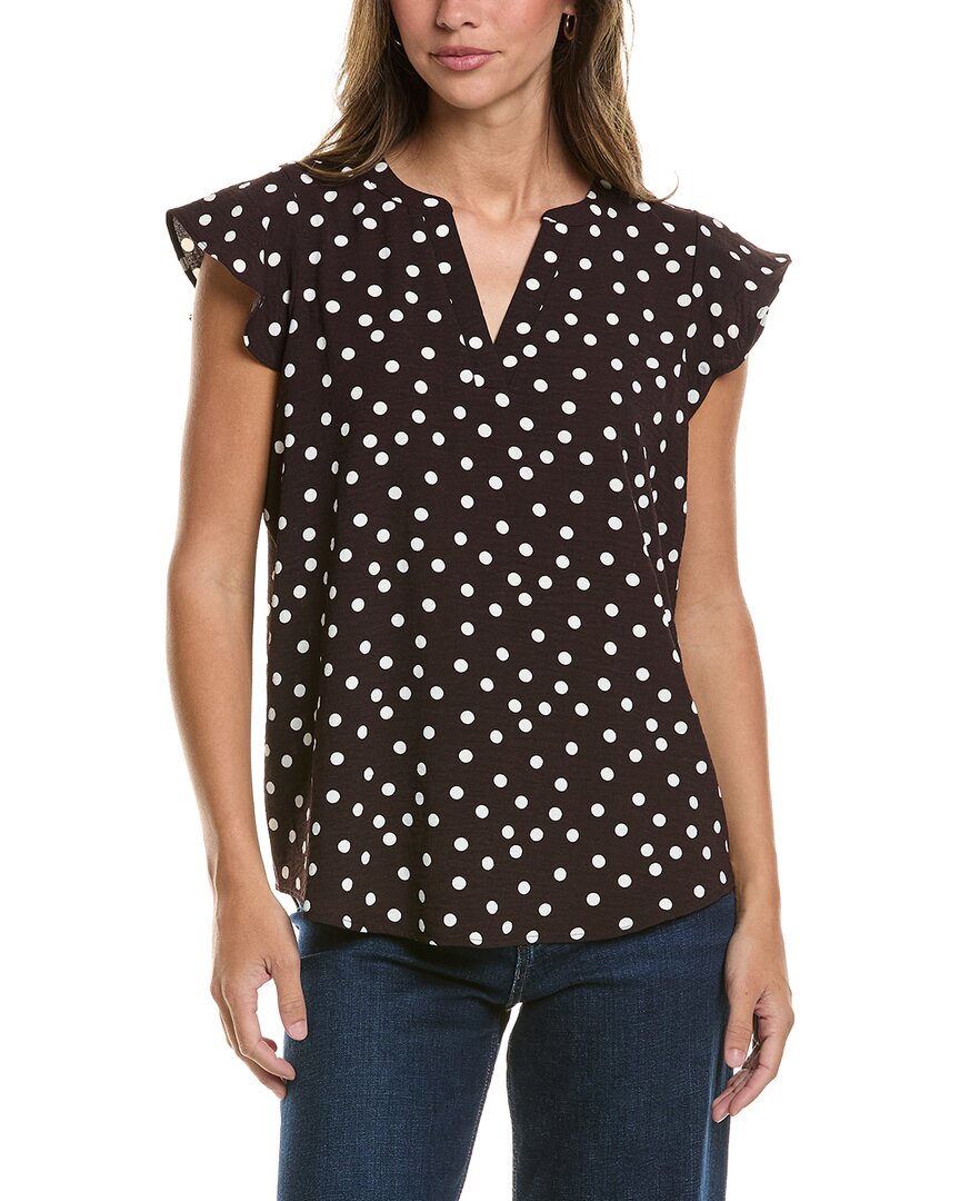 Adrianna Papell Printed Texture Airflow Woven Blouse