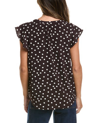 Adrianna Papell Printed Texture Airflow Woven Blouse