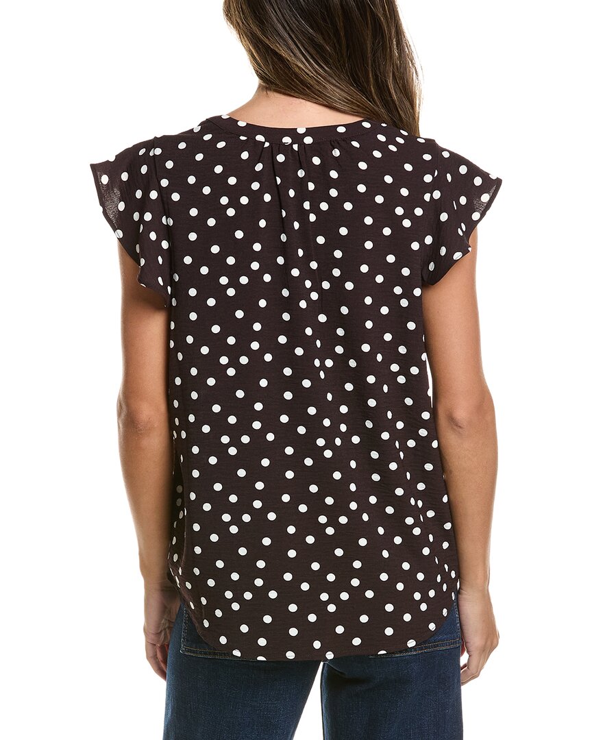 Adrianna Papell Printed Texture Airflow Woven Blouse