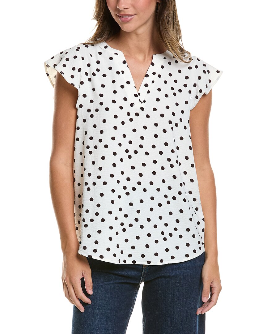 Adrianna Papell Printed Texture Airflow Woven Blouse