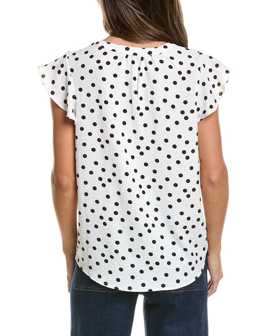 Adrianna Papell Printed Texture Airflow Woven Blouse