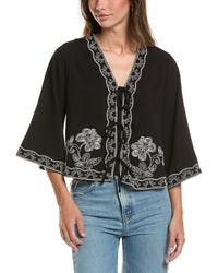 Adrianna Papell Airflow Woven Blouse
