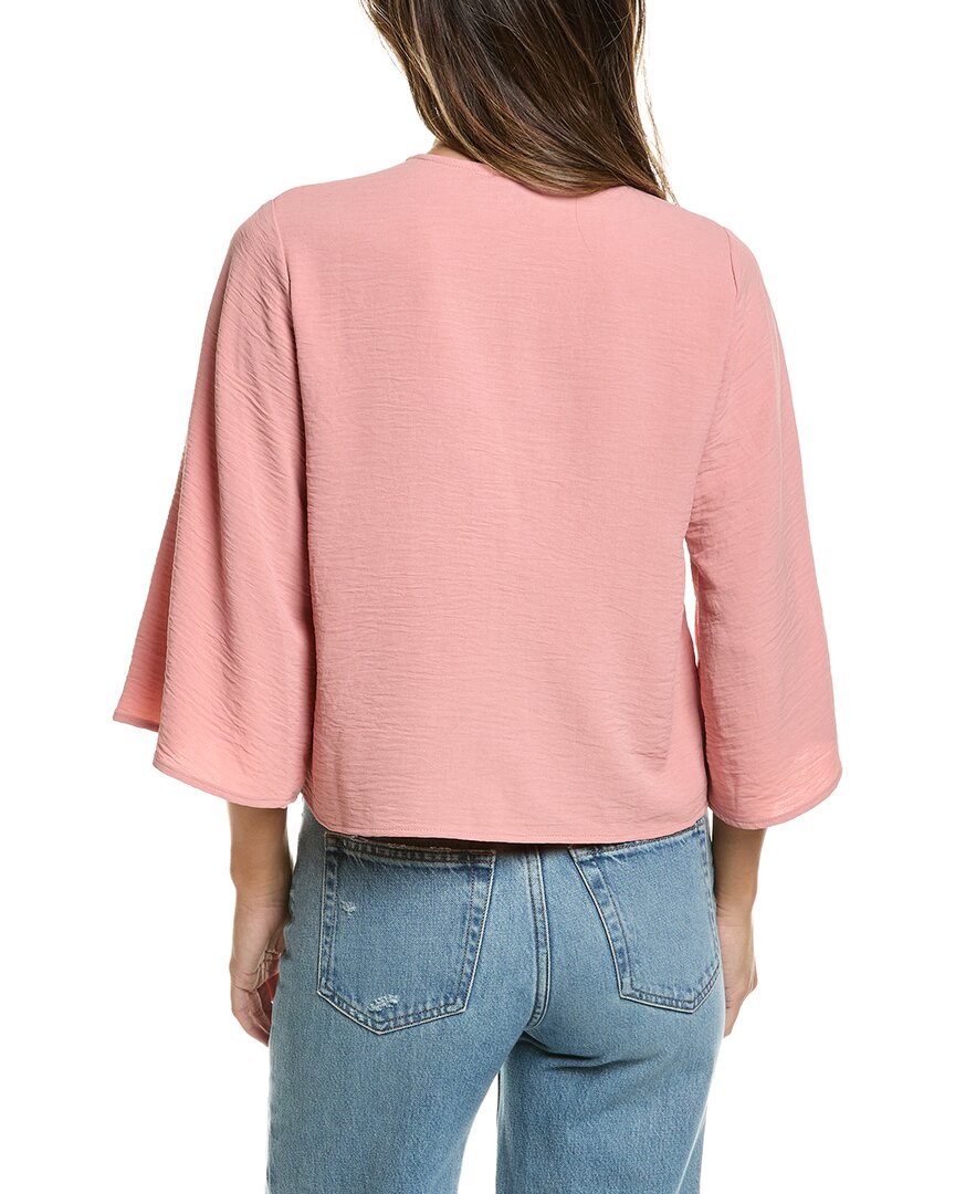 Adrianna Papell Adrianna Papell V-Neck Open Front Airflow Woven Top