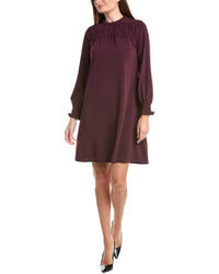 Adrianna Papell Adrianna Papell Solid Knit Moss Crepe Shirred Dress
