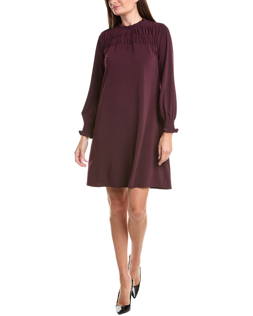 Adrianna Papell Adrianna Papell Solid Knit Moss Crepe Shirred Dress