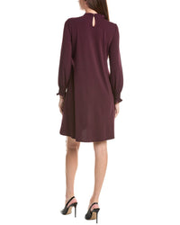 Adrianna Papell Adrianna Papell Solid Knit Moss Crepe Shirred Dress