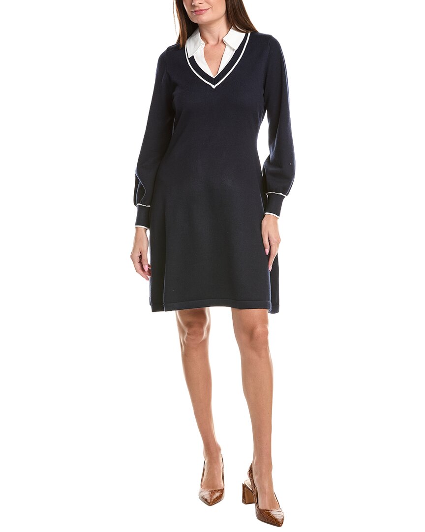 Adrianna Papell Adrianna Papell V-Neck Long Sleeve Sweaterdress