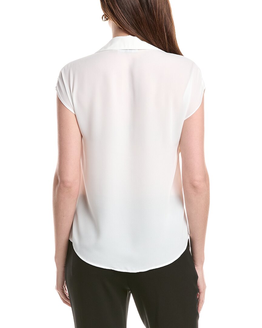 T Tahari Camp Collar Blouse