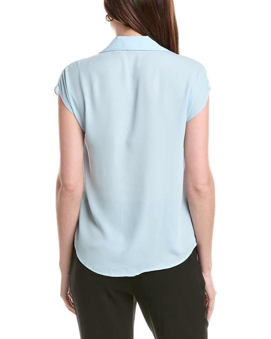 T Tahari Camp Collar Blouse