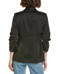 T Tahari T Tahari Shawl Collar Scrunch Sleeve Blazer