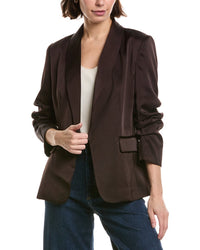 T Tahari T Tahari Shawl Collar Scrunch Sleeve Blazer