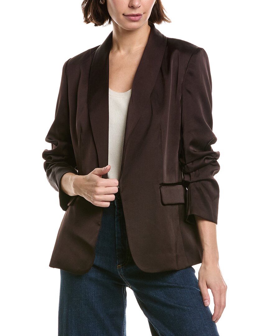 T Tahari T Tahari Shawl Collar Scrunch Sleeve Blazer