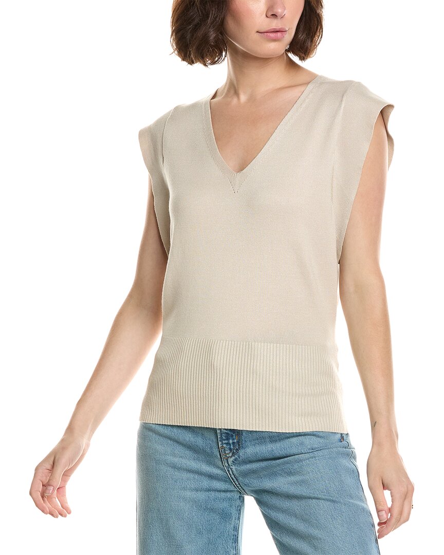 T Tahari T Tahari Extended Sleeve Jersey Sweater Vest
