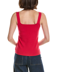 T Tahari Double Square Neck Rib Tank