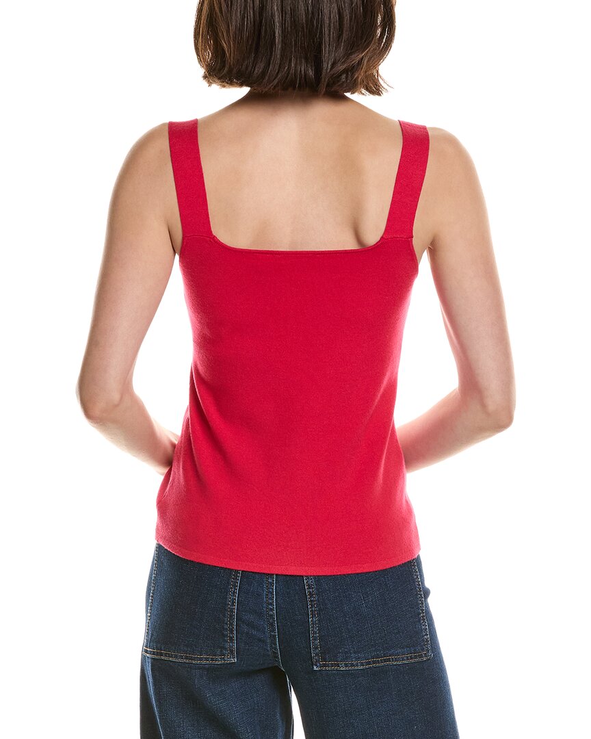 T Tahari Double Square Neck Rib Tank