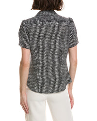 T Tahari T Tahari Printed Button Down Woven Shirt