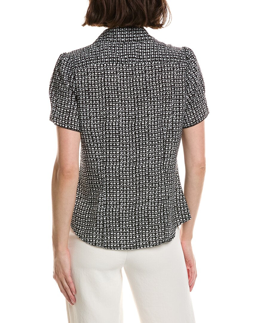 T Tahari T Tahari Printed Button Down Woven Shirt