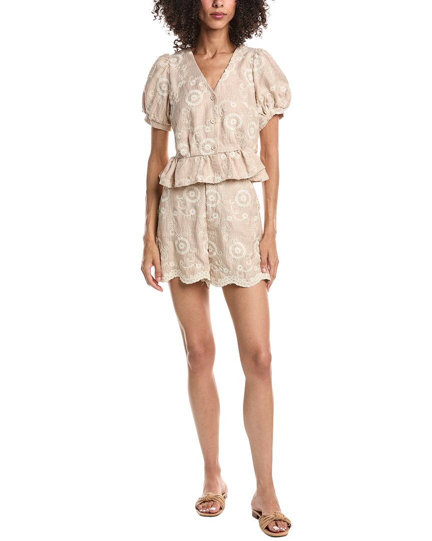 ANNA KAY Anna Kay 2Pc Embroidery Top & Short Set