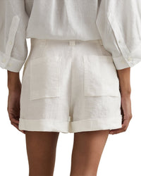 Reiss Demi Garment Dyed Linen Short
