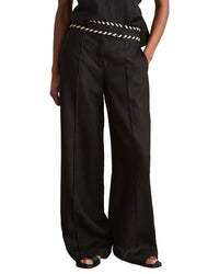 Reiss Fawn Waistband Linen Wide Leg Trouser