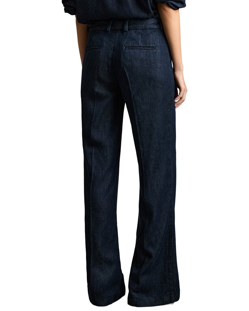 Reiss Reed Denim Look Wide Leg Trouser