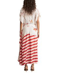 Reiss Alicia Floral Stripe Print Dress