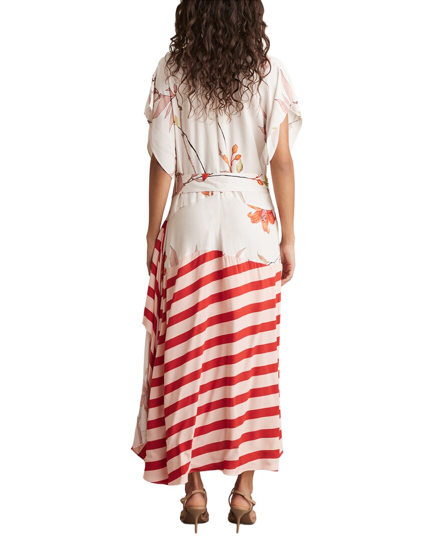 Reiss Alicia Floral Stripe Print Dress