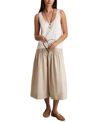 Reiss Wren Mixed Woven Midi Dress