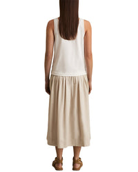 Reiss Wren Mixed Woven Midi Dress