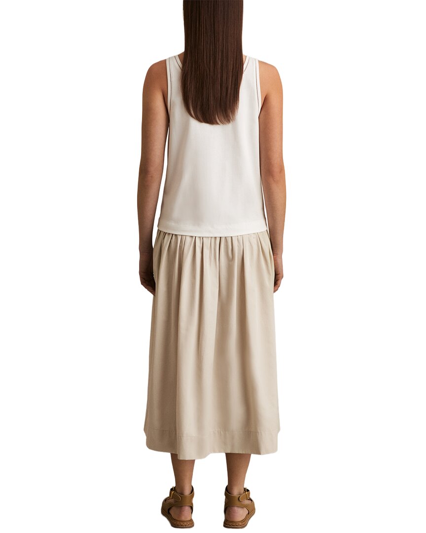 Reiss Wren Mixed Woven Midi Dress