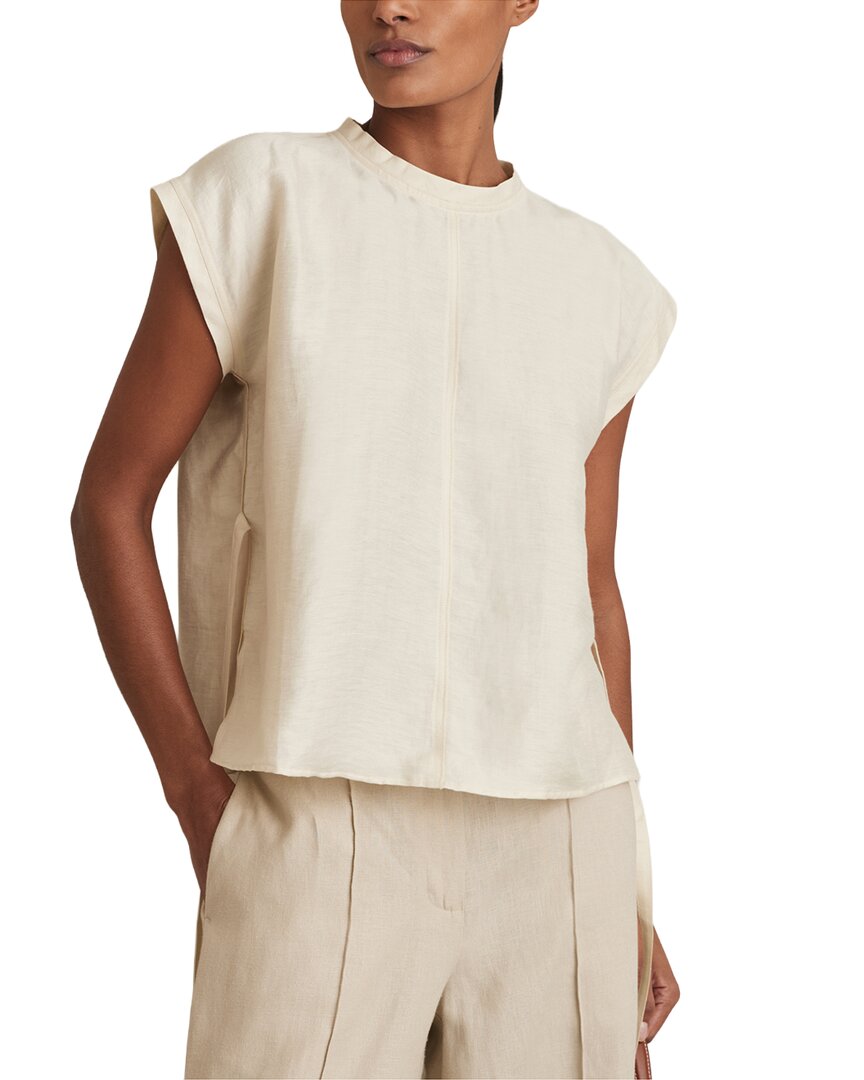 Reiss Soleya Linen-Blend T -Shirt