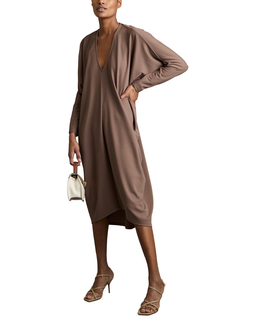 Reiss Gracie Draped Jersey Dress