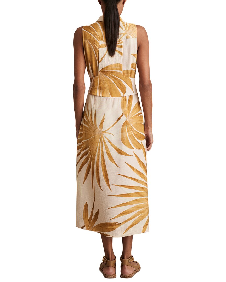 Reiss Morgan Palm Print Sleeveless Dress
