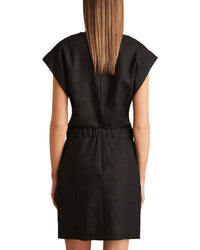 Reiss Karly Short Sleeve Linen Dress