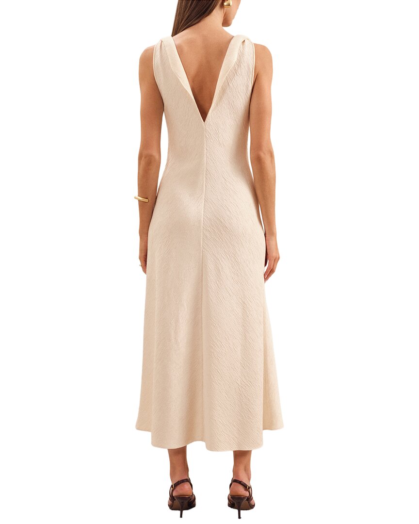 Reiss Kiera Textured Drape Neck Dress