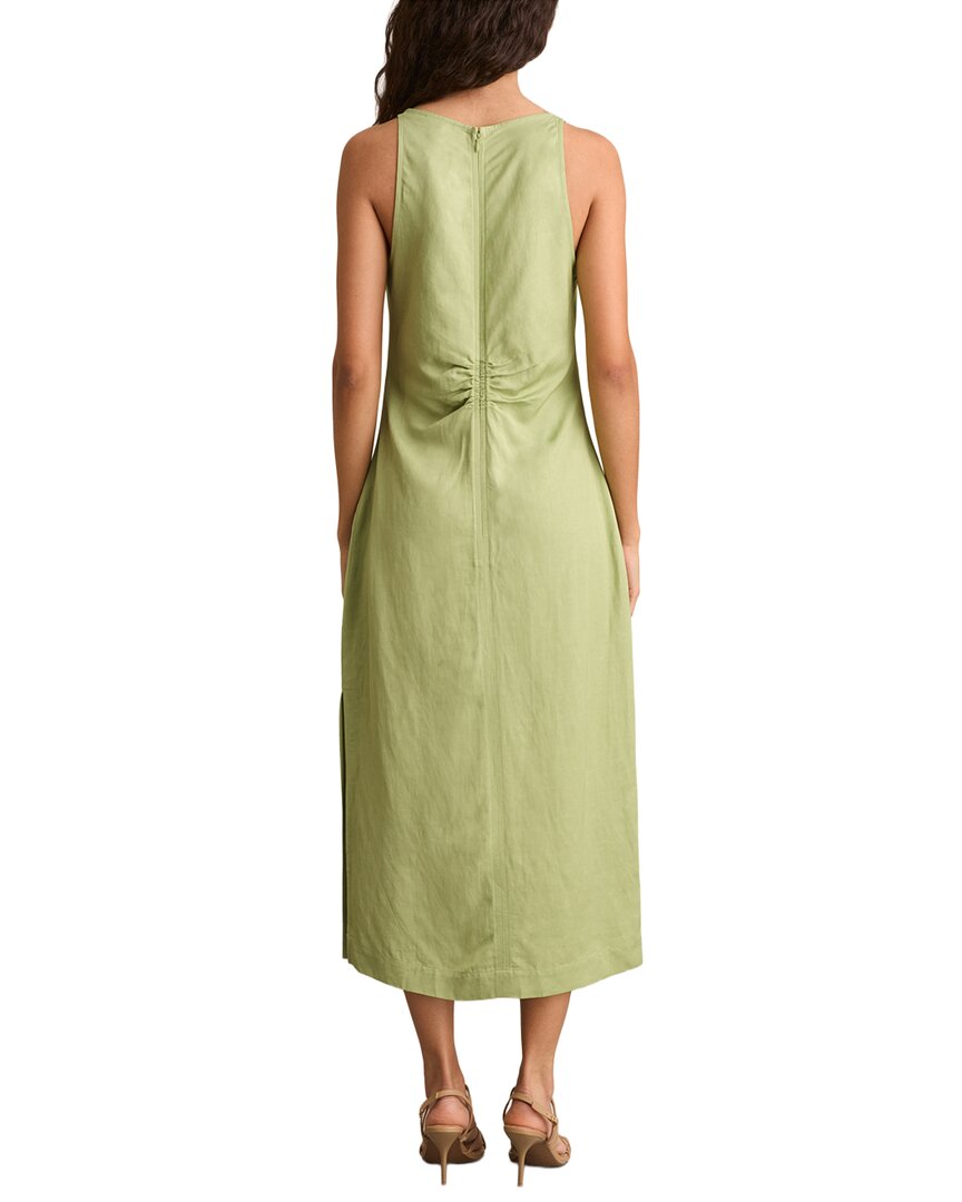 Reiss Pari Ruched Linen-Blend Dress