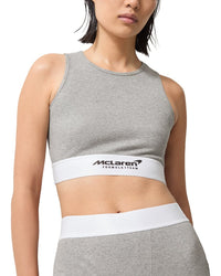 Reiss Cloud Ribbed Cropped Vest